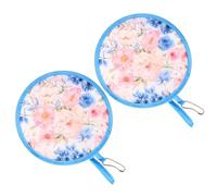 Ventilateur à main rond pliable, ventilateur de poche français, ventilateur de refroidissement pliable, fleurs rondes pliables à la main pour femmes et filles, refroidissement des compacts portables