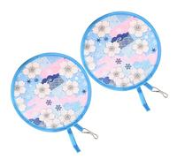 Ventilateur à main rond pliable, ventilateur de poche français, ventilateur de refroidissement pliable, fleurs rondes pliables à la main pour femmes et filles, refroidissement des compacts portables