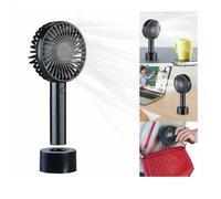 Ventilateur à main silencieux et puissant avec socle Noir