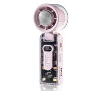 Ventilateur A Main Turbo Portable Avec Plaque De Refroidissement, Mini Ventilateur De Voyage Puissant 13000tr/M Usb Rechargeable, Vitesse RéGlable 1-100, Mini Ventilateur Portable(Rose)