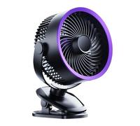 Ventilateur à pince à forte adhérence avec veilleuse, Space gray