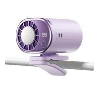 Ventilateur à pince | Fixation par serrage pour voiture avec LED, orientation rotative et multi-vitesses, rafraîchisseur d'air réglable | Ventilateur personnel automobile - Pour Camping, Voyage, Dépla