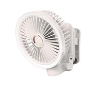 Ventilateur à pince secouée, veilleuse pliable, chargement de téléphone portable, Mini électrique USB de bureau 1 pièces(White,6inch5000mA)