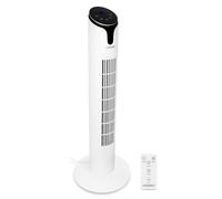 Ventilateur à tour luxueux - 86 cm - 3 vitesses - blanc | Télécommande inclue