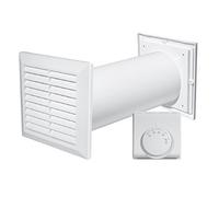 Ventilateur à turbine 4-en-1 pour distribution d’air chaud + thermostat + accessoires