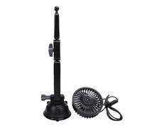 Ventilateur à ventouse USB avec moteur silencieux et 3 vitesses, ventilateur de refroidissement à tête réglable à 360°, puissance 10 W, matériau ABS, ventilateur portable pour (Extended Version)