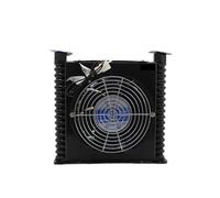 Ventilateur, AJ0510T-CA 10L/Min Radiateur hydraulique Refroidi par air Radiateur d'huile Échangeur de chaleur pour hydraulique CNC pour pompe à palettes VP20 VP30 à faible bruit(AJ0510T-CA,AC110V)