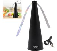 Ventilateur Anti Mouche de Table,Ventilateur De Table Portable Rechargeable Par USB, avec Lames Holographiques, Ventilateurs Répulsifs Anti-Mouches Pour Terrasses, Restaurants Et Extérieur (1pc)