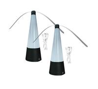 Ventilateur Anti-Mouches, Lot de 2 Ventilateurs Anti-Mouches pour Tables, V-entilateurs Antis Mouche De Table avec Lumière LED, V-entilateur Antis Mouche Portable Rechargeable par USB pour Repas
