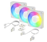 Ventilateur ARCTIC BioniX P12 A-RGB 120mm 450-3000 tr/min 129 m³/h FDB blanc pack de 3 pièces