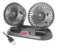 Ventilateur Auto ABS Dual Head Réglable 2 Vitesses(5V)
