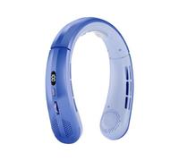 Ventilateur autour du cou 1800 mAh silencieux à écran LED rechargeable par | Ventilateurs de cou qui soufflent de l'air froid pour l'été, la maison, le bureau, l'extérieur, le camping, le pique-nique