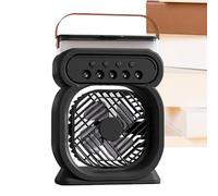 Ventilateur avec brume, vaporisateur personnel de table - Humidificateur d'air circulateur d'air rechargeable 3 vitesses pour randonnée, camping, plein air, plage, maison, chambre, pique-nique d'été