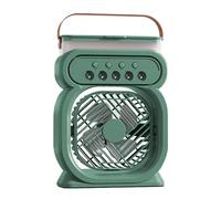 Ventilateur avec brume, ventilateur de brume portable | Table de table Personal Spray Water Mist Fan - Refroidisseur à air silencieux avec 3 vitesses, humidificateur batterie de lumière fonctionne