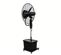 Ventilateur avec Eau Brumisateur 42L, 3 Vitesses, Hauteur 160-200 cm Ajustable, Oscillation 90° Droite-Gauche, Roulettes, Ventilateur sur Pied Rafraîchisseur d'air pour Restaurant Terrasse(Ø71cm)