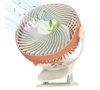 Ventilateur Avec Pince | Petit Ventilateur de Bureau Rafraîchissant Avec Clip,Rafraîchisseur d'Air Silencieux avec Veilleuse Rechargeable 5 Vitesses pour Bureau Camping Bureau Poussette Dortoir