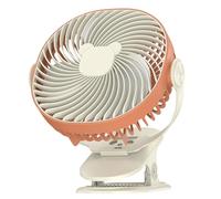 Ventilateur Avec Pince,Ventilateur Portable de Refroidissement avec Clip - Rafraîchisseur d'Air Silencieux avec Veilleuse Rechargeable 5 Vitesses pour Bureau Camping Bureau Poussette Dortoir