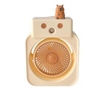 Ventilateur avec pulvérisateur d'eau - Petit ventilateur à 3 vitesses pour chambre - Humidificateur compact rechargeable USB avec spray rafraîchissant pour voiture, camping, travail, école, magasin et