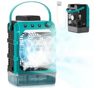 Ventilateur avec refroidissement à eau compatible pour Makita 18 V et alimenté par USB, refroidisseur d'air mobile avec refroidissement à eau, ventilateur avec humidificateur d'air pour