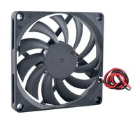 Ventilateur axial ultra-fin ACP8010 80 x 80 x 10 mm DC 5 V/12 V/24 V 2 broches for alimentation à convertisseur de fréquence (ventilateur 80 mm)(DC12V DOUBLE BALL_NO RGB)