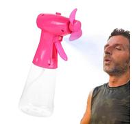 Ventilateur B-rumisateur Portable avec Bouteille 350ml, Ventilateur de Rafraîchissement à Main avec Brume Fine, Ventilateur Personnel à Piles pour Voyage Bureau Plage Sport, Ventilateur de Bureau USB