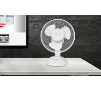 Clatronic – Ventilateur de table VL 3601 – 23 cm – Oscillation – 2 vitesses – Blanc