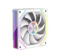 Ventilateur Bloc PWM ARGB 4 Broches 12CM 12V Grand Volume D'air 56.62cfm 800-1800RPM Accessoires Montage PC(Wit,1PCS)