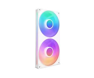 Ventilateur boîtier NZXT RF-U28HF-W1 PWM 140 mm RGB Blanc, 500-2000 tr/min, éclairage multi-LED