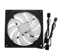 Ventilateur Boîtier PC Argb Noir ABS, Miroir Infini, Refroidissement | Contrôle Argb, Intégration Facile, Effets Lumineux Dynamiques, Usage Maison Bureau, Flux D’air Silencieux