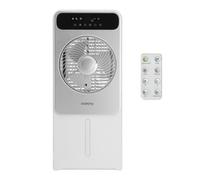 Ventilateur brumisateur 3 en 1 OCEANIC - 50W - Diamètre 23 cm - Affichage LED - Télécommande - Minuterie - Moteur DC - Gris et blanc