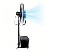 Ventilateur Brumisateur 42L avec Eau, 3 Vitesses, Hauteur 160-200 cm Réglable, Oscillation 90° Droite-Gauche, Roulettes, Rafraîchisseur d'air Ventilateur sur Pied pour Intérieur Extérieur(Ø71cm)