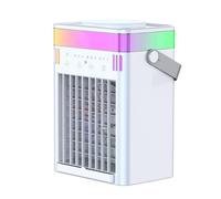 Ventilateur Brumisateur De Bureau Avec Télécommande, Refroidisseur D ' Air Évaporatif Silencieux 3 Vitesses, Rafraîchisseur D ' Air 1200ml, Veilleuse LED 7 Couleurs Pour Maison