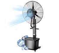 Ventilateur brumisateur d'extérieur, noir, oscillant à 90°, sur pied, 3 vitesses, réservoir de 42 L, usage industriel extérieur(55cm/21.7,One Color)