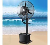 Ventilateur brumisateur Extérieur Commercial Ventilateur sur pied oscillant avec Brume pour terrasse, restaurant extérieur, garage, salle de sport, Atelier d'usine, 3 vitesses de refroidissement