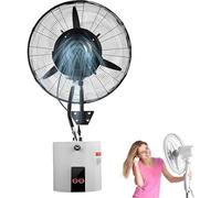 Ventilateur Brumisateur Extérieur, Oscillant à 90°, étanche, 3 Vitesses, Pour Refroidissement De Terrasse, Avec Réservoir D'eau 15L Et Remplissage Automatique, Brumisation Réglable,81cm/31.9in