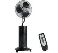 Ventilateur brumisateur - HOMCOM - 100W, ionisation négative - 3 vitesses, 3 modes - réservoir d'eau 1,5L - ABS - 45x38x130cm - noir