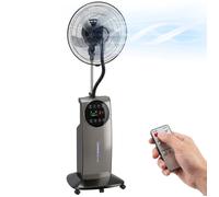 Ventilateur brumisateur - HOMCOM - 3 vitesses, 3 modes - anti-moustique - ionisation négative - ABS - 50x39x138cm - noir