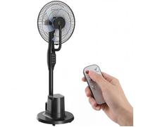 Ventilateur brumisateur - HOMCOM - oscillation 70° - 3 vitesses 3 modes - minuterie 8h - réservoir 3,5L - ABS - 45x40x128cm - noir