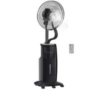 Ventilateur brumisateur - HOMCOM - silencieux - 90 W - sur roulettes 3 modes 3 vitesses, télécommande, minuterie, oscillation - noir