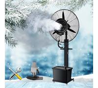 Ventilateur Brumisateur Industriel Sur Pied, Ventilateur Climatiseur, 3 Vitesses De Ventilation Réglables Ventilateur Rafraichisseur D'air Extérieur 65cm,avec Réservoir De 42L(Liftable,650)