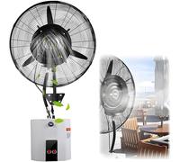 Ventilateur Brumisateur Mural Extérieur, Oscillant à 90°, étanche, 3 Vitesses, Ventilateur Industriel Robuste Pour Le Refroidissement, Pour Atelier, Garage, Grange Ou Espace De Travail,81cm/31.9in