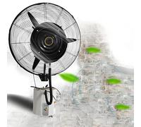 Ventilateur Brumisateur Mural Oscillant, 3 Vitesses, Brumisateur Industriel Avec Brumisation Réglable, Humidificateur De Sol Pour Terrasse, Garage,71cm/28in