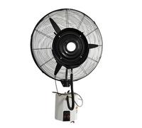 Ventilateur brumisateur mural oscillant de 15 L avec pulvérisation d'eau et 3 modes de vent pour jardin, cuisine, terrasse, restaurant, usine, atelier
