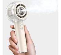 Ventilateur brumisateur personnel portable, rechargeable, pour voyage, extérieur, randonnée, camping, maison, bureau (blanc)