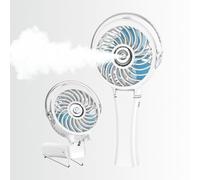 Ventilateur brumisateur portable amélioré, rechargeable, mini ventilateur pliable pour l'été, la plage, les voyages, les concerts, cadeaux pour femme