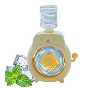 Ventilateur brumisateur portable | Humidificateur de table rechargeable par USB | avec réservoir d'eau ventilateur brumisateur portatif - pour dortoir, extérieur, chambre, voiture, plage, école