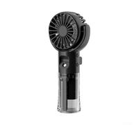 Ventilateur brumisateur portable rechargeable avec 4 vitesses, ventilateur de refroidissement portable USB-C pour enfants, étudiants, bureau, mini humidificateur de bureau silencieux avec réservoir