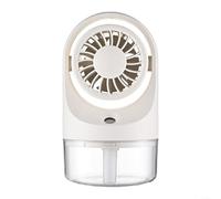 Ventilateur brumisateur portable rechargeable avec réservoir d'eau de 70 ml, ventilateur de refroidissement personnel USB, 4 réglages de vitesse, humidificateur de bureau pour la maison, le bureau