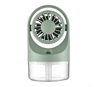 Ventilateur brumisateur portable rechargeable avec réservoir d'eau de 70 ml, ventilateur de refroidissement personnel USB, 4 réglages de vitesse, pour la maison, le bureau, les voyages, l'extérieur