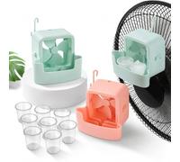 Ventilateur Brumisateur Portable Silencieux, Mini Ventilateur Portable avec Refroidissement à Glace, Ventilateur de Sol Perforé et Suspendu pour Bureau Maison, Accessoires de Refroidissement